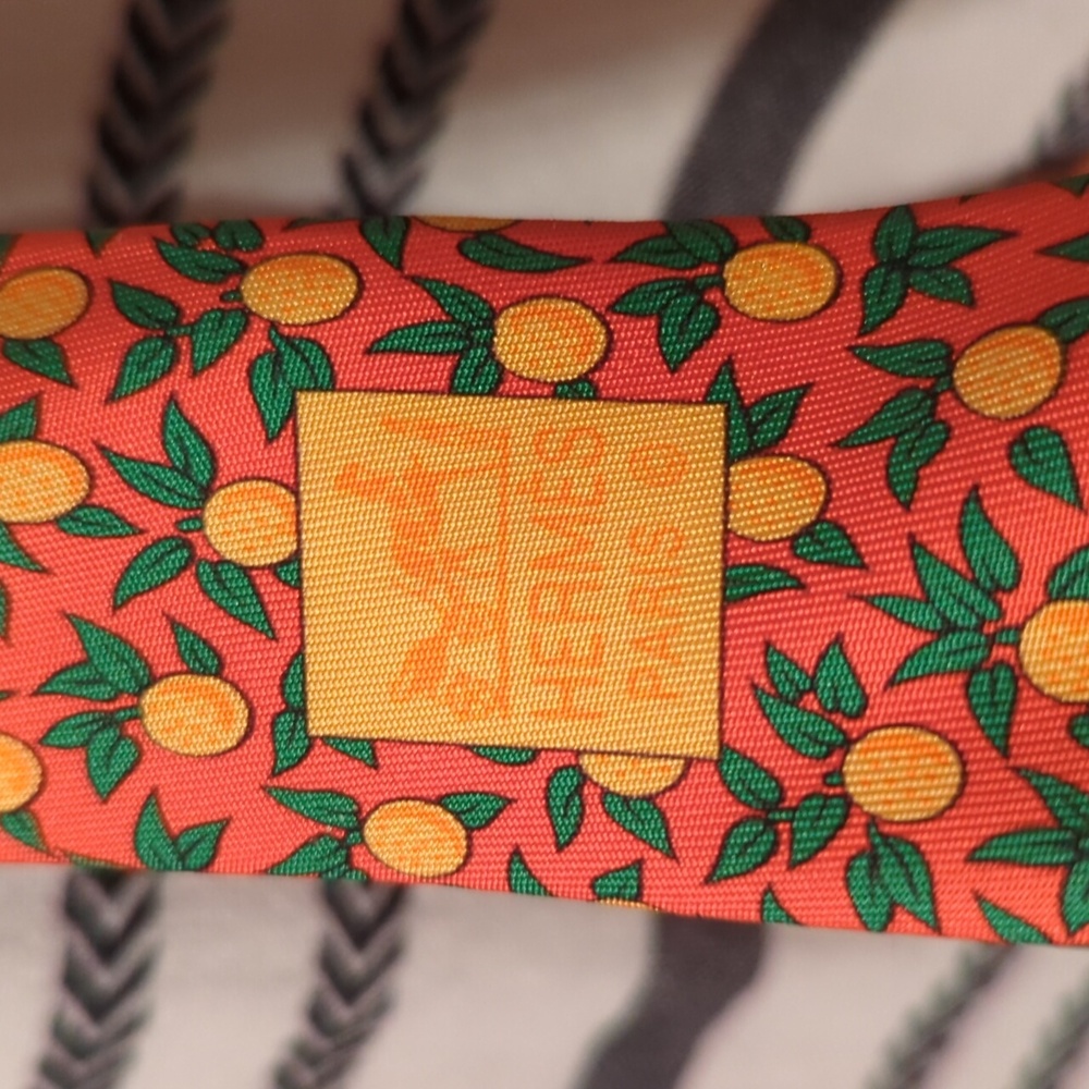 Hermes 100% Silk Orange Tie
